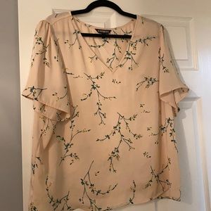 Express Floral Dress Shirt